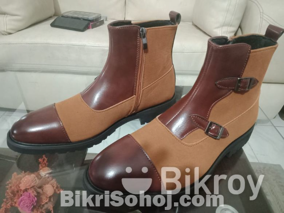 Premium Leather High Top Chelsea Boots (NEW)